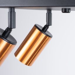 Sollux Lighting Winx lampa podsufitowa 4x10 W czarna-miedź SL.1378