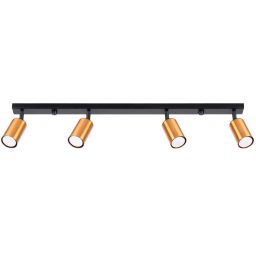 Sollux Lighting Winx lampa podsufitowa 4x10 W czarna-miedź SL.1379