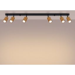 Sollux Lighting Winx lampa podsufitowa 6x10 W czarna-miedź SL.1380