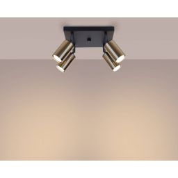 Sollux Lighting Winx lampa podsufitowa 4x10 W czarna-złota SL.1386