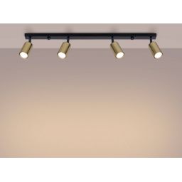 Sollux Lighting Winx lampa podsufitowa 4x10 W czarna-złota SL.1387