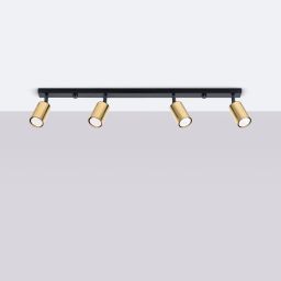 Sollux Lighting Winx lampa podsufitowa 4x10 W czarna-złota SL.1387