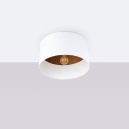 Sollux Lighting Telesto lampa podsufitowa 1x15 W biała- ciemny brąz SL.1392