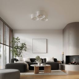 Sollux Lighting Telesto lampa podsufitowa 1x15 W biała- jasny brąz SL.1393