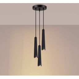 Sollux Lighting Prysm lampa wisząca 3x8 W czarna SL.1401