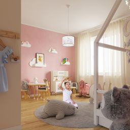 Sollux Lighting Sowy lampa wisząca 1x15 W multikolor SL.1422