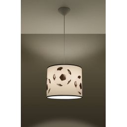 Sollux Lighting Piłka lampa wisząca 1x15 W biała-czarna SL.1424