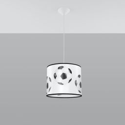Sollux Lighting Piłka lampa wisząca 1x15 W biała-czarna SL.1424