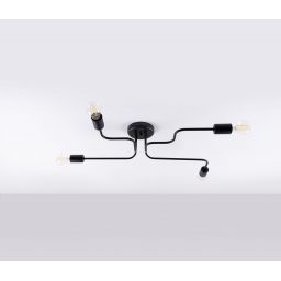 Sollux Lighting Vector lampa podsufitowa 4x15 W czarna SL.1446