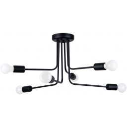 Sollux Lighting Norah lampa podsufitowa 6x15 W czarna SL.1452