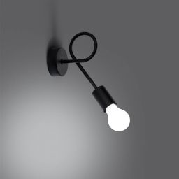 Sollux Lighting Levar kinkiet 1x15 W czarny SL.1454