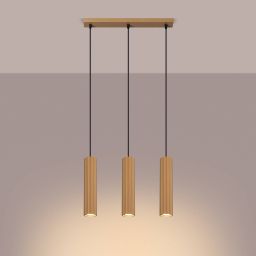 Sollux Lighting Karbon lampa wisząca 3x10 W złota SL.1556