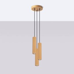 Sollux Lighting Karbon lampa wisząca 3x10 W złota SL.1557