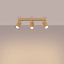 Sollux Lighting Karbon lampa podsufitowa 3x10 W złota SL.1562