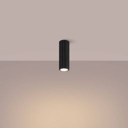 Sollux Lighting Karbon lampa podsufitowa 1x10 W czarna SL.1569