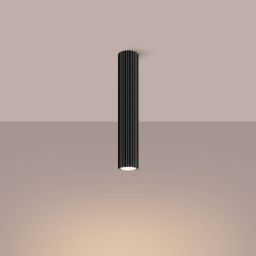 Sollux Lighting Karbon lampa podsufitowa 1x10 W czarna SL.1571