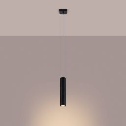Sollux Lighting Karbon lampa wisząca 1x10 W czarna SL.1573