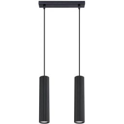 Sollux Lighting Karbon lampa wisząca 2x10 W czarna SL.1574