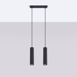 Sollux Lighting Karbon lampa wisząca 2x10 W czarna SL.1574