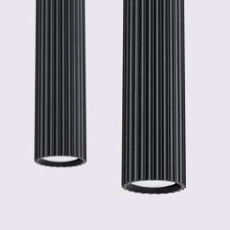 Sollux Lighting Karbon lampa wisząca 2x10 W czarna SL.1574