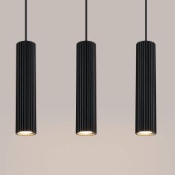 Sollux Lighting Karbon lampa wisząca 3x10 W czarna SL.1575