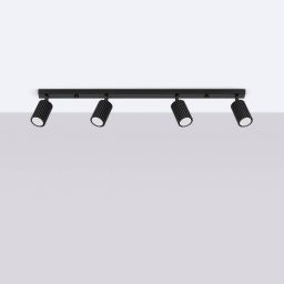 Sollux Lighting Karbon lampa podsufitowa 4x10 W czarna SL.1584