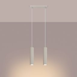 Sollux Lighting Karbon lampa wisząca 2x10 W beżowa SL.1593