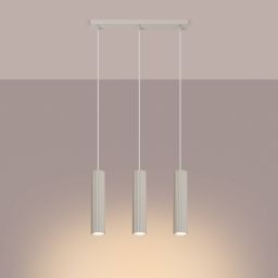 Sollux Lighting Karbon lampa wisząca 3x10 W beżowa SL.1594