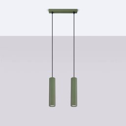 Sollux Lighting Karbon lampa wisząca 2x10 W zielona SL.1612