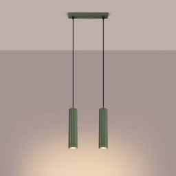 Sollux Lighting Karbon lampa wisząca 2x10 W zielona SL.1612