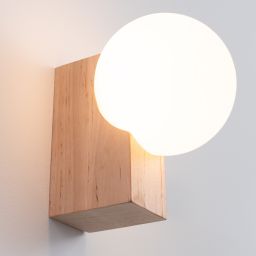 Sollux Lighting Bulbo kinkiet 1x8 W biały-drewno SL.1682