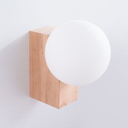 Sollux Lighting Bulbo kinkiet 1x8 W biały-drewno SL.1682