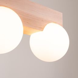 Sollux Lighting Bulbo lampa podsufitowa 2x8 W biała-drewno SL.1683