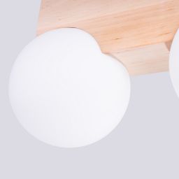 Sollux Lighting Bulbo lampa podsufitowa 2x8 W biała-drewno SL.1683