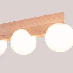 Sollux Lighting Bulbo lampa podsufitowa 3x8 W biała-drewno SL.1684