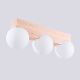 Sollux Lighting Bulbo lampa podsufitowa 3x8 W biała-drewno SL.1684