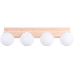 Sollux Lighting Bulbo lampa podsufitowa 4x8 W biała-drewno SL.1685