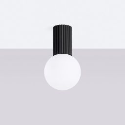 Sollux Lighting Halo lampa podsufitowa 1x8 W biała-czarna SL.1713