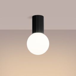 Sollux Lighting Halo lampa podsufitowa 1x8 W biała-czarna SL.1713