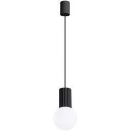 Sollux Lighting Halo lampa wisząca 1x8 W biała-czarna SL.1714