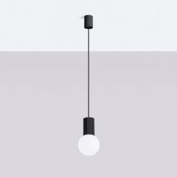 Sollux Lighting Halo lampa wisząca 1x8 W biała-czarna SL.1714