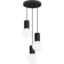 Sollux Lighting Halo lampa wisząca 3x8 W biała-czarna SL.1715