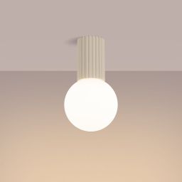 Sollux Lighting Halo lampa podsufitowa 1x8 W biała-beżowa SL.1718