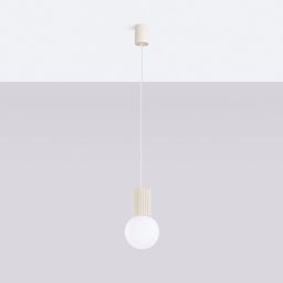 Sollux Lighting Halo lampa wisząca 1x8 W biała-beżowa SL.1719