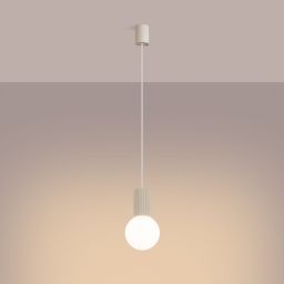 Sollux Lighting Halo lampa wisząca 1x8 W biała-beżowa SL.1719