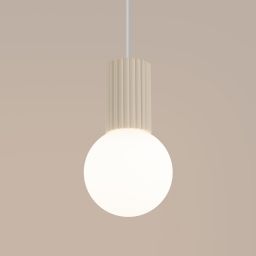 Sollux Lighting Halo lampa wisząca 1x8 W biała-beżowa SL.1719