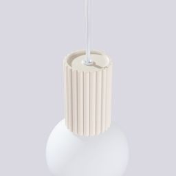 Sollux Lighting Halo lampa wisząca 1x8 W biała-beżowa SL.1719