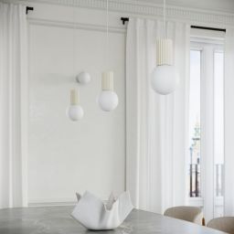 Sollux Lighting Halo lampa wisząca 1x8 W biała-beżowa SL.1719