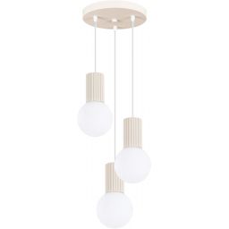 Sollux Lighting Halo lampa wisząca 3x8 W biała-beżowa SL.1720