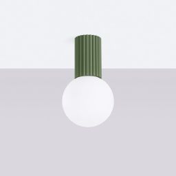 Sollux Lighting Halo lampa podsufitowa 1x8 W biała-zielona SL.1723